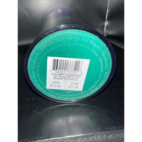 Rare Hard To Find NWT 2009 Starbucks Logo Coffee Travel Mug 16oz Frosted Clear - Picture 6 of 7